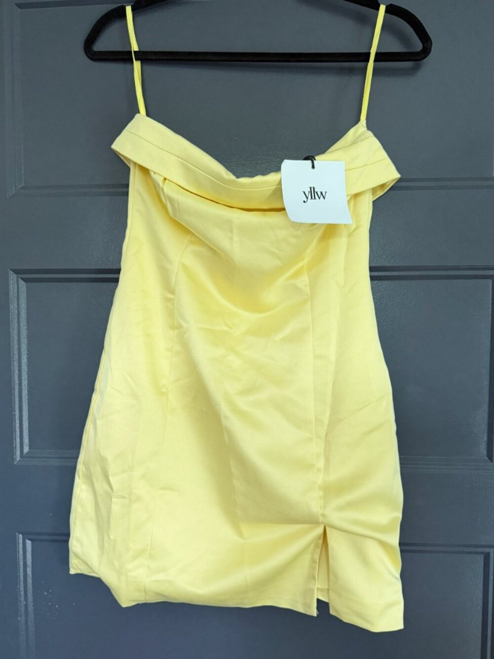RNWY Yellow Strapless Dress by Yllw The Label